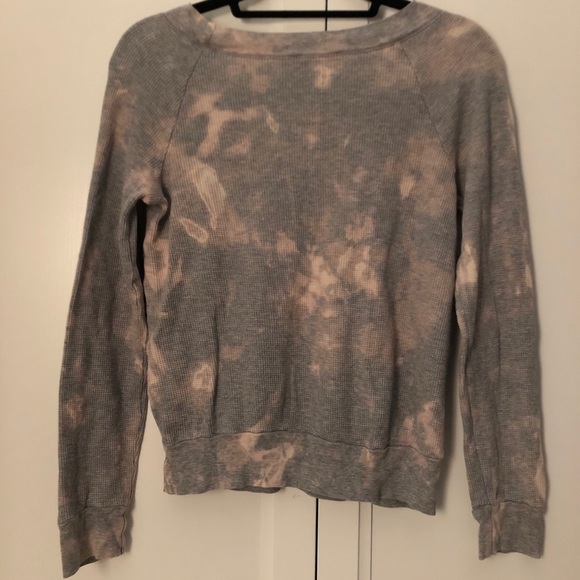 Splendid Thermal Tie Dye Crewneck Top, Size M - Picture 2 of 5